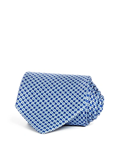 Shop Ferragamo Pinwheel Silk Classic Tie In Blue
