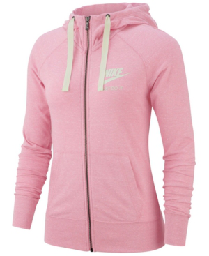 nike pink zip hoodie