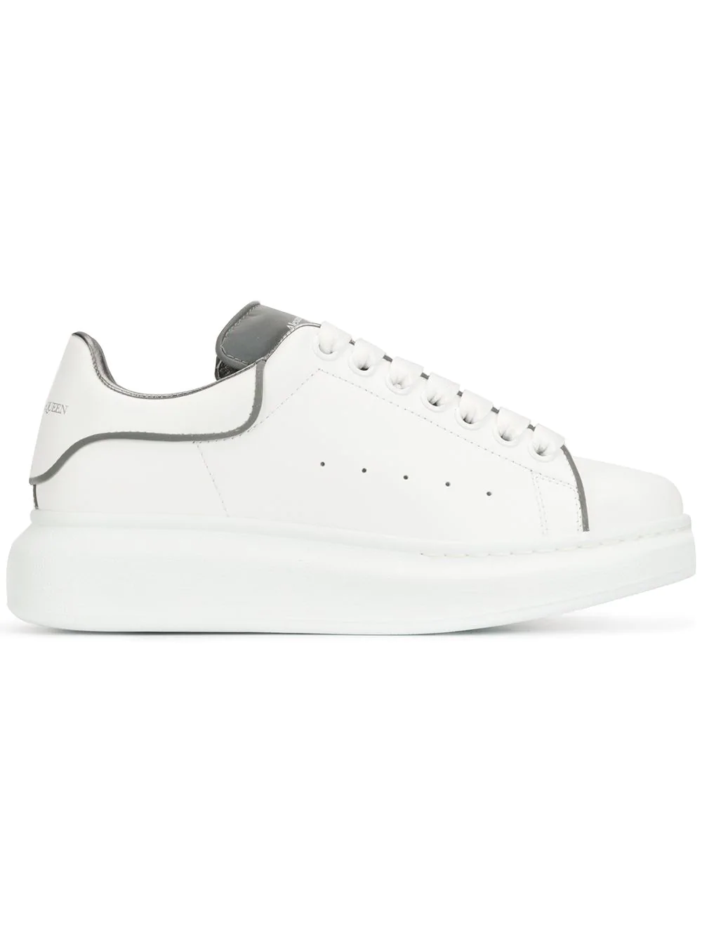 alexander mcqueen trainers white and silver