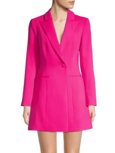 Shop Jay Godfrey Ace Mini Tuxedo Dress In Fuchsia