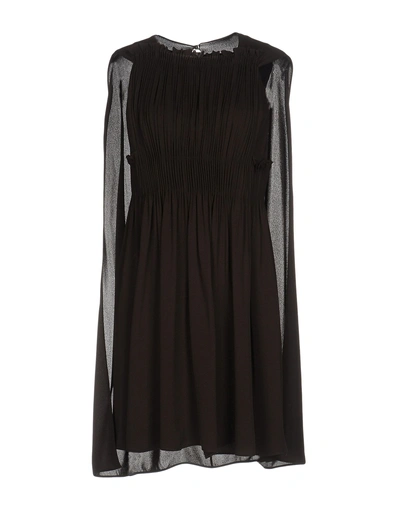 Shop Valentino Short Dresses In Dark Brown