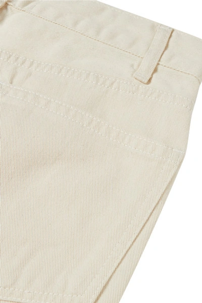 Shop Casasola Mid-rise Cropped Straight-leg Jeans In White