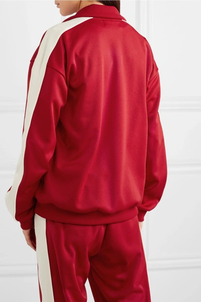 Shop Ambush Striped Satin-jersey Track Jacket In Red