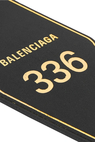 Shop Balenciaga Hotel Printed Leather Keychain