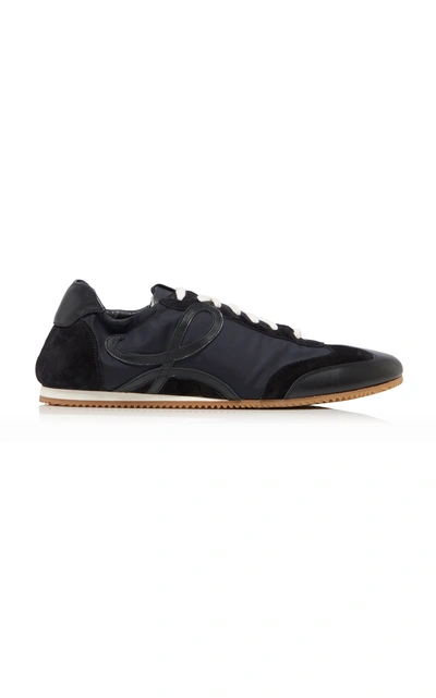 Shop Loewe Low Top Leather Sneaker In Black