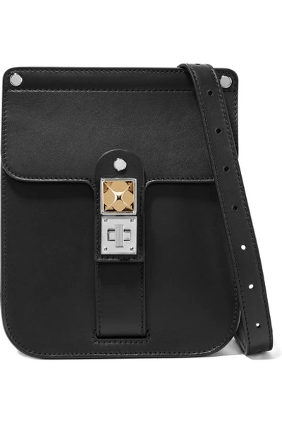 Shop Proenza Schouler Ps11 Box Leather Shoulder Bag In Black