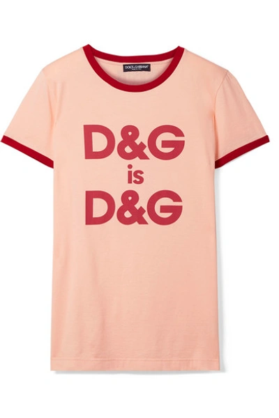 Shop Dolce & Gabbana Printed Cotton-jersey T-shirt