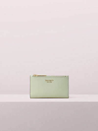 Shop Kate Spade Sylvia Small Slim Bifold Wallet In Light Pistachio