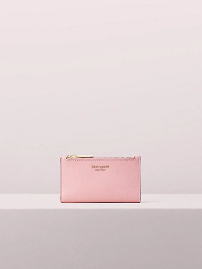 Shop Kate Spade Sylvia Small Slim Bifold Wallet In Rococo Pink