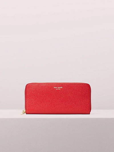 Shop Kate Spade Margaux Slim Continental Wallet In Hot Chili