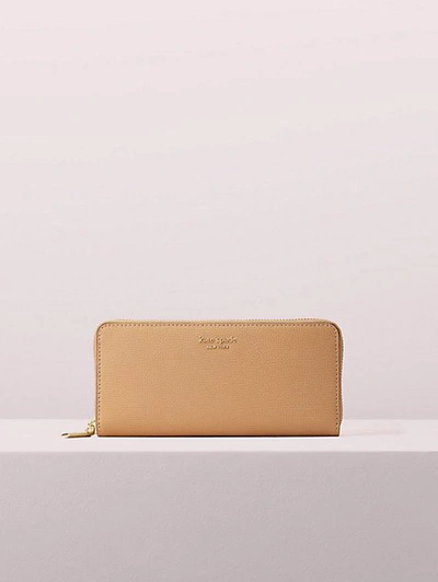 Shop Kate Spade Sylvia Slim Continental Wallet In Light Fawn