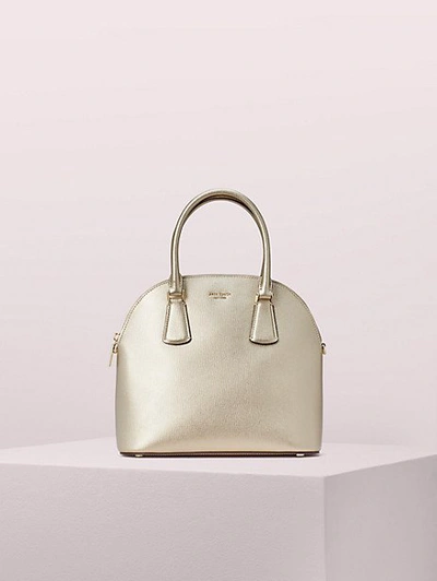 Shop Kate Spade Sylvia Large Dome Satchel In Pale Gold