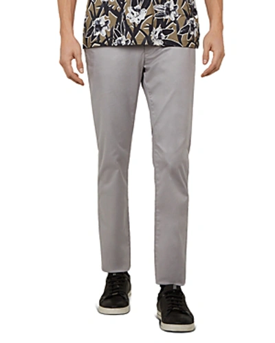 Shop Ted Baker Seenchi Slim Fit Chinos In Light Gray