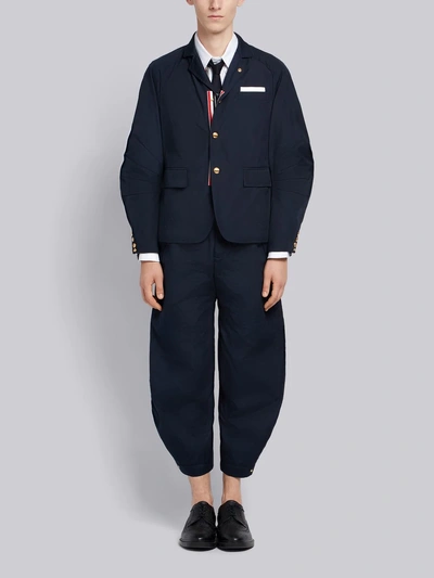 Shop Thom Browne Articulated Hooded Sport Coat In Blue