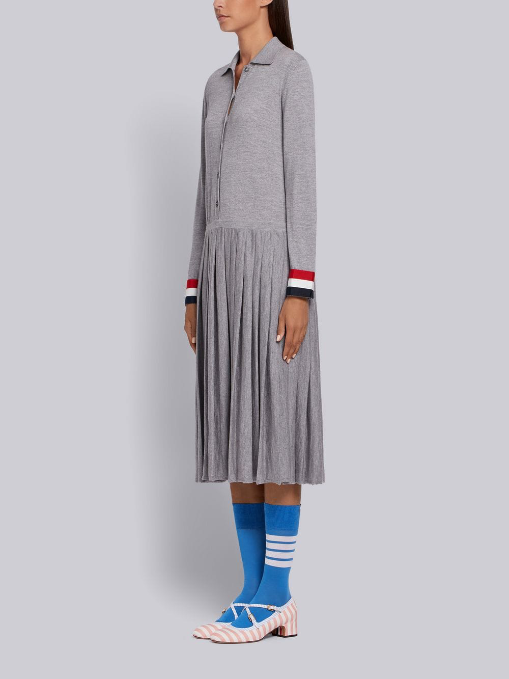Pleated Polo Dress