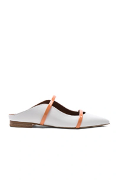 Shop Malone Souliers Maureen Flat In White In White & Peach