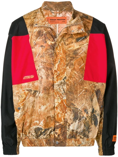 HERON PRESTON CAMOUFLAGE TRACK JACKET - 橘色