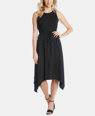 Shop Karen Kane Handkerchief-hem Dress In Black