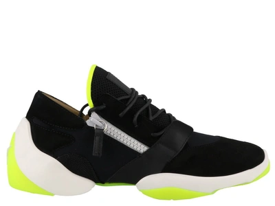 Shop Giuseppe Zanotti Suede Jump Sneakers In Black
