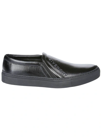 Shop Givenchy Logo Slip-on Sneakers In Black