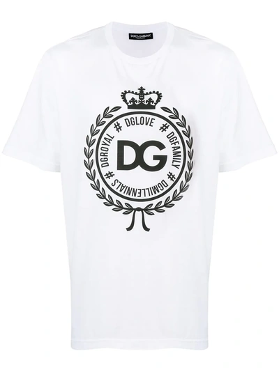 Shop Dolce & Gabbana Classic Logo T-shirt - White