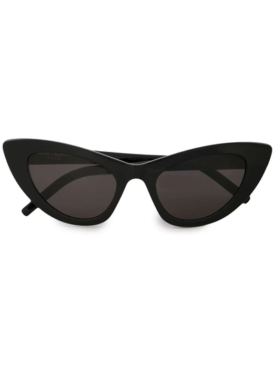 Shop Saint Laurent Sl 213 Lily Sunglasses In Black