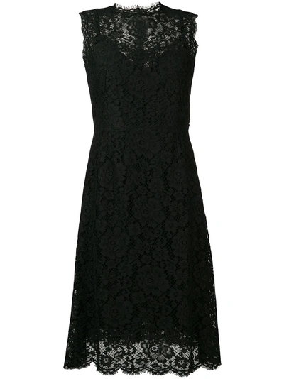 Shop Dolce & Gabbana Classic Lace Dress - Black