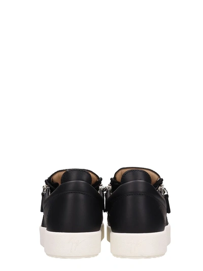 Shop Giuseppe Zanotti Black Leather Sneakers