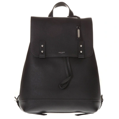 Shop Saint Laurent Sac De Jour Souple Black Leather Backpack