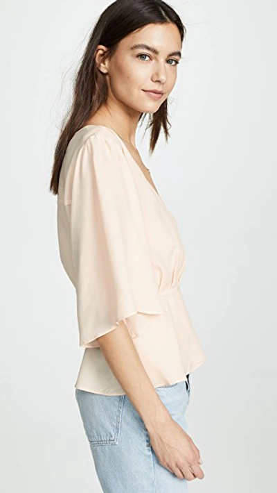 Shop 7 For All Mankind Wrap Front Top In Pink Sunrise