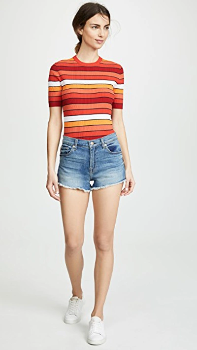 Shop 7 For All Mankind High Waist Shorts In Primm Valley