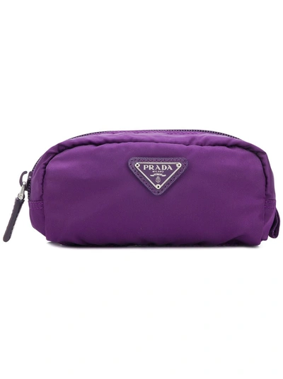 Shop Prada Nylon Purse - Purple
