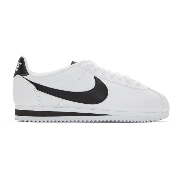 white and black cortez shoes