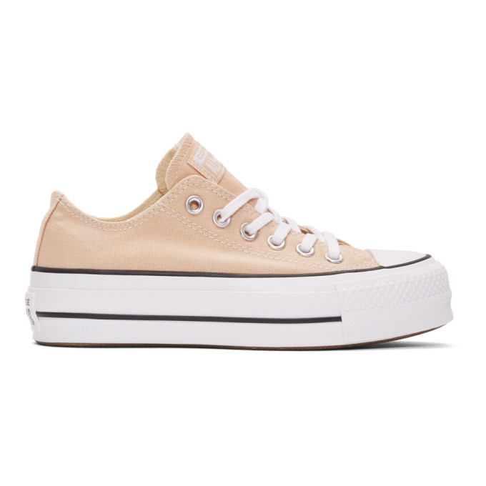 Converse Beige Chuck Taylor All Star Lift Platform Sneakers In Particle | ModeSens