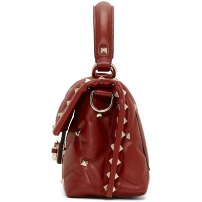 Shop Valentino Red  Garavani Mini Candystud Flap Bag In 0ro Red