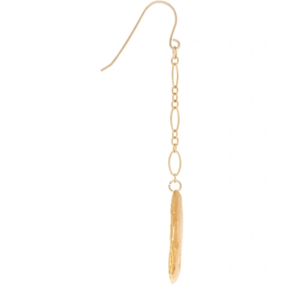 Shop Alighieri Gold The Trace Of A Tear Earrings