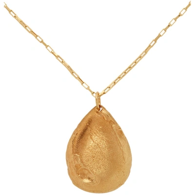 Shop Alighieri Gold The Trace Of A Tear Necklace