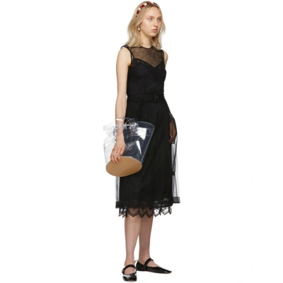 Shop Simone Rocha Black Tulle Belted A-line Dress