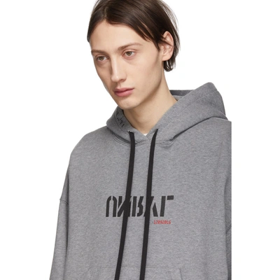 Shop Ben Taverniti Unravel Project Unravel Grey Oversized Hoodie In 0710 Dk Gry