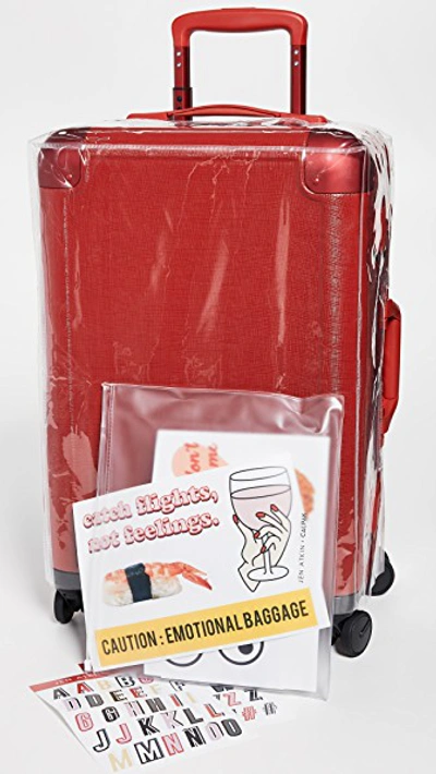 Shop Calpak X Jen Atkin Carry On Suitcase In Red