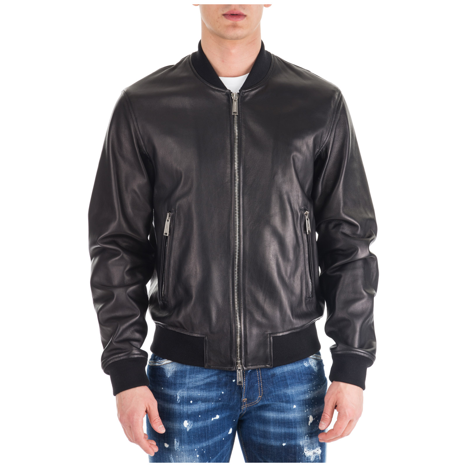 dsquared2 men's leather jacket