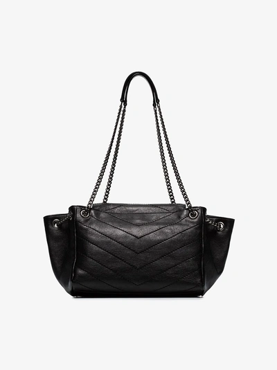 Shop Saint Laurent Black Nolita Small Leather Shoulder Bag