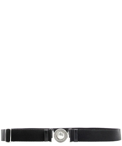 Shop Prada Logo Buckle Belt In Black