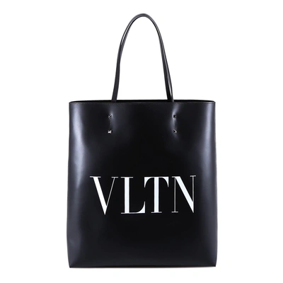Shop Valentino Garavani Vltn Tote Bag In Black