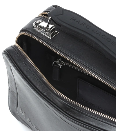 Shop Marc Jacobs The Box Leather Shoulder Bag In Black