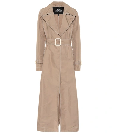 Shop Marc Jacobs Contrast Stitching Trench Coat In Beige