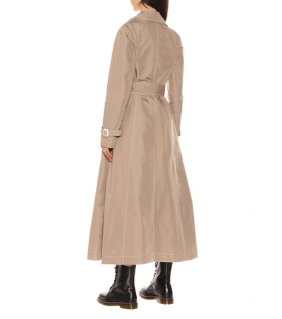 Shop Marc Jacobs Contrast Stitching Trench Coat In Beige