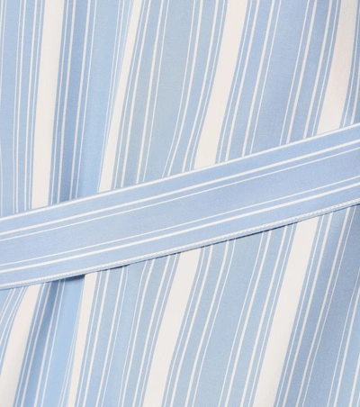 Shop Jil Sander Cotton Striped Shirt Dress In Blue