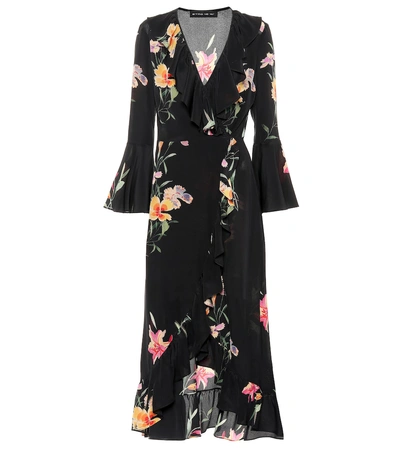 Shop Etro Printed Silk Maxi Dress In Black