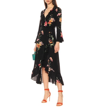 Shop Etro Printed Silk Maxi Dress In Black